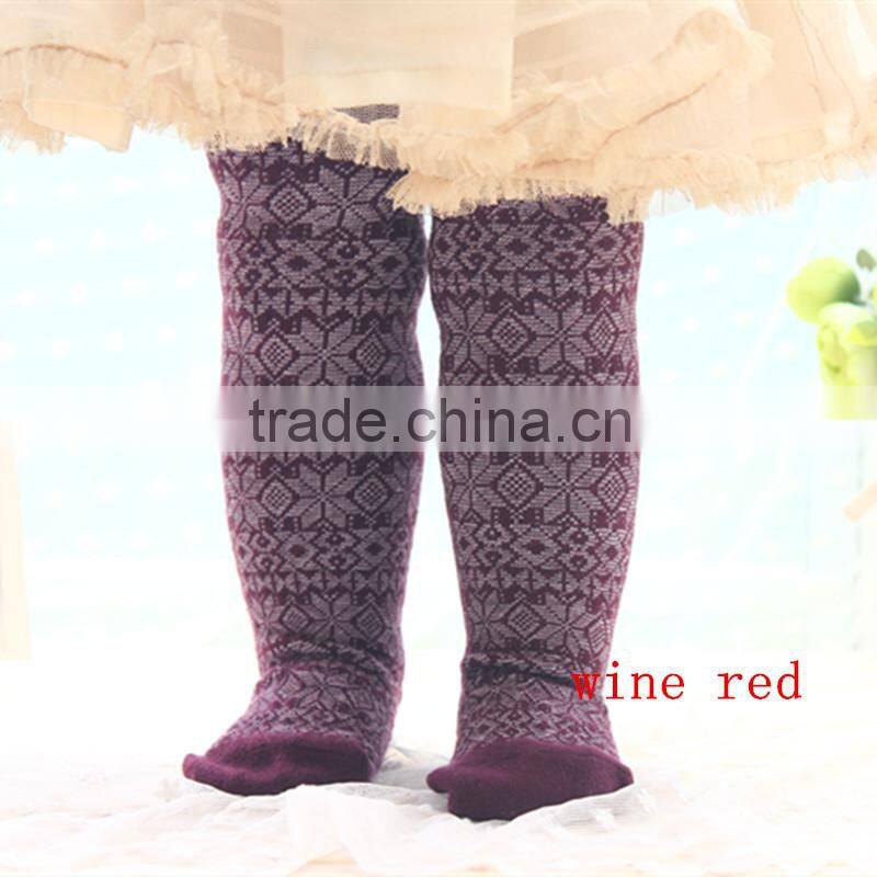 fashion design national style hosiery tube tights for girls