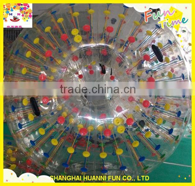Wholesale outdoor attractive promotional football inflatable body zorb ball for game