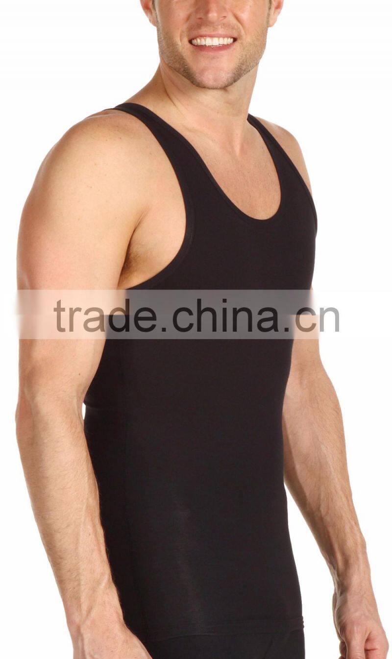 Ramax Custom Men Black Compression Bodybuilding Tank Undershirt Top
