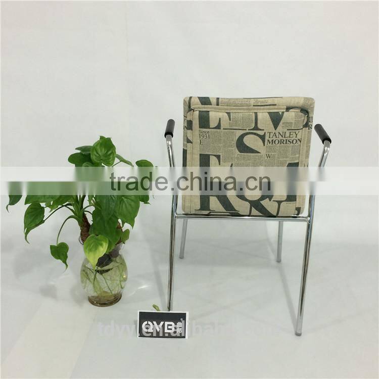 TDC-170-4 QVB JIANDE TONGDA BENTWOOD FABRIC SEAT stackable METAL CHROME PLATED ARMREST OFFICE CHAIR