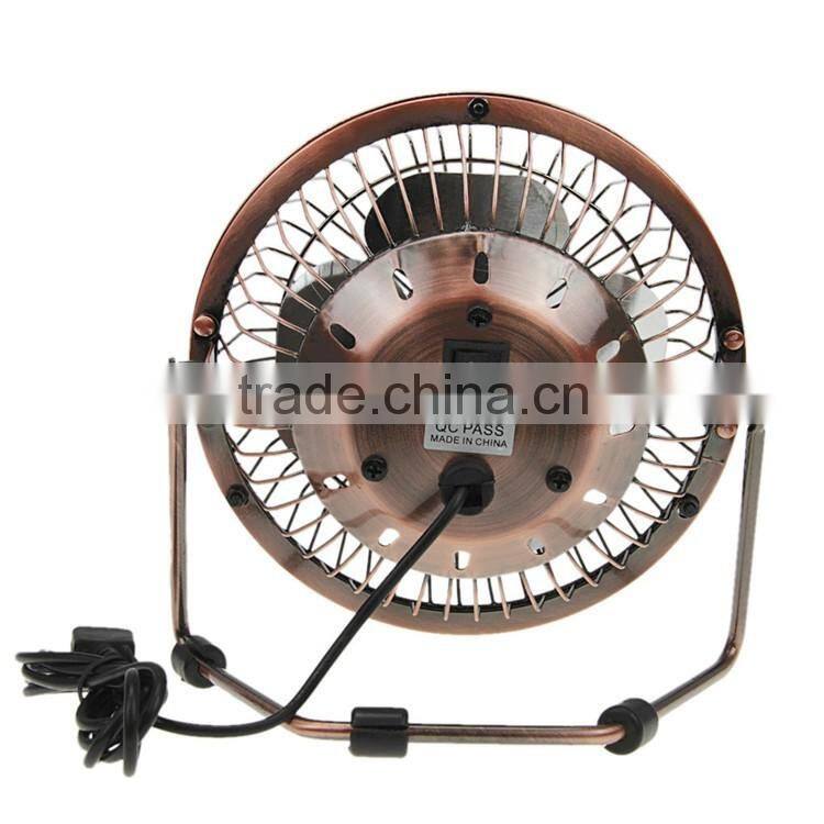 New products 2016 USB air cooler bronze metal antique copper fan usb desk fan