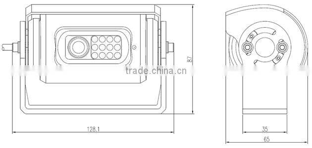 super wide viewing angle(150 degree) school bus camera for backup
