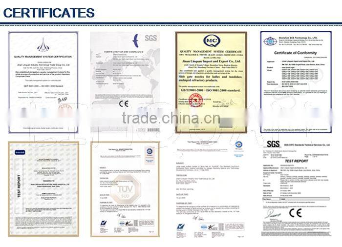LQ-series Q80 burned Al-Zr-C slide gate plates for ladle refractory