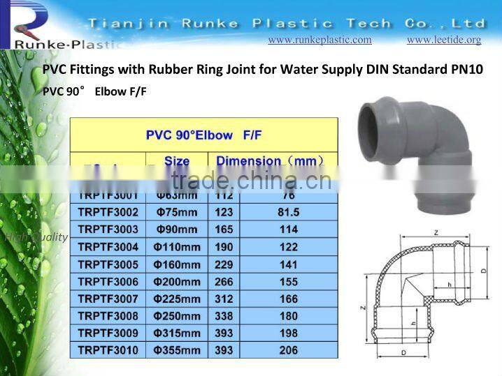 PVC 90 Degree Elbow Fitting