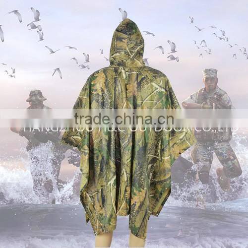 Russet special force military ground sheet army raincoat / poncho with nylon or polyester