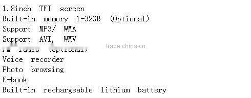 New style low cost mp4 digital player