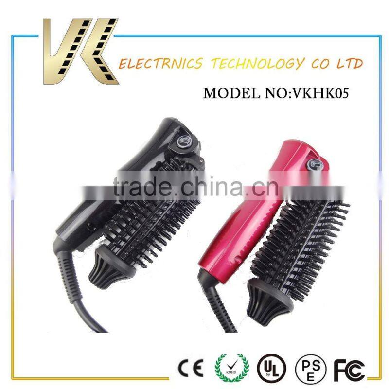 Ionic Hair Curling Brush Pink Black Color Auto Pro Magic Hair Curler