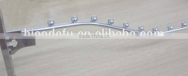 Chrome plating wire waterfall hook for slotted upright