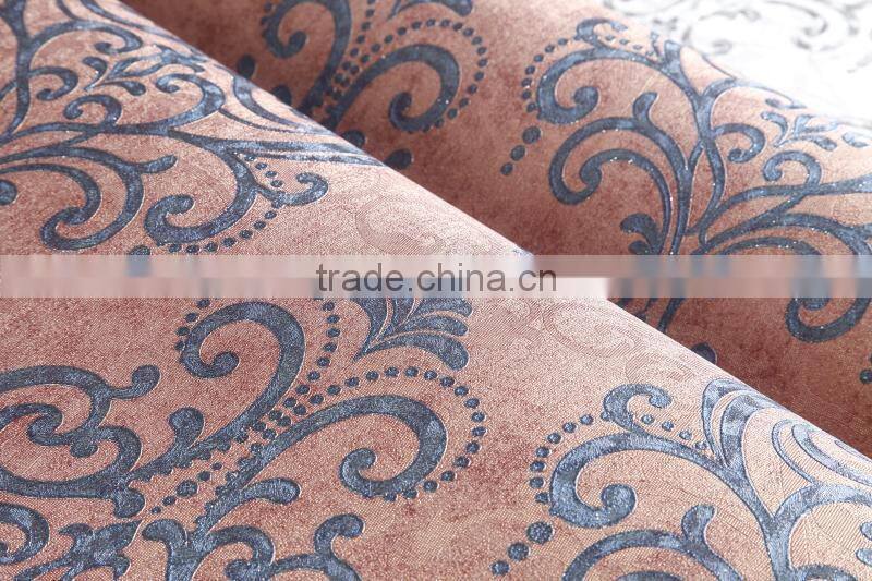 big flower classic wallpaper brown wall paper