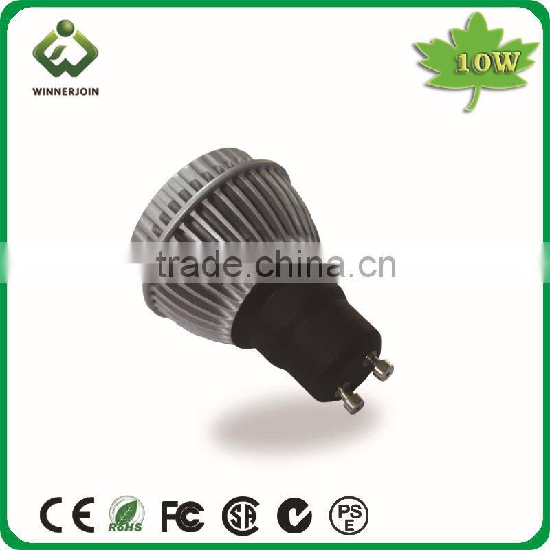 50*58mm 10w 220V 90Ra 15 degree led spotlight gu10