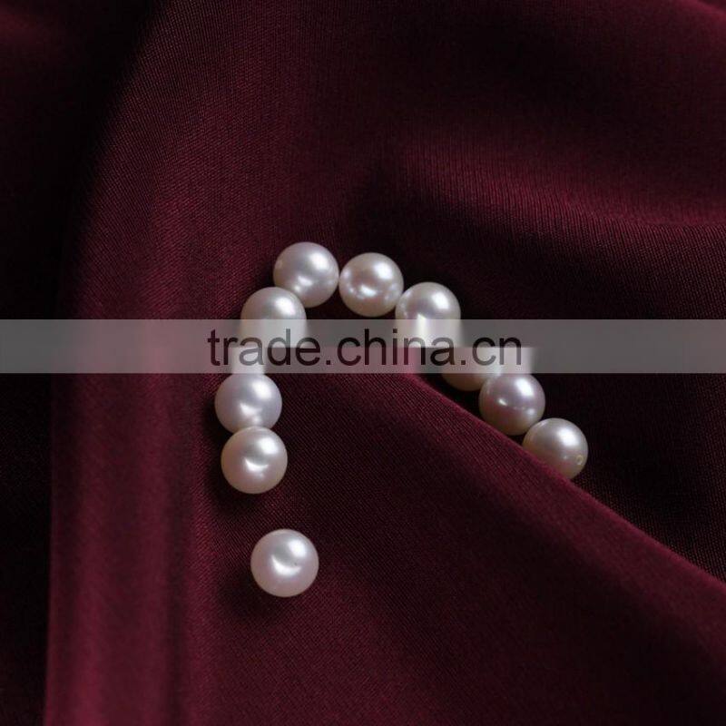 7-7.5mm AAA perfect round strong luster natural freshwater loose pearl no holes