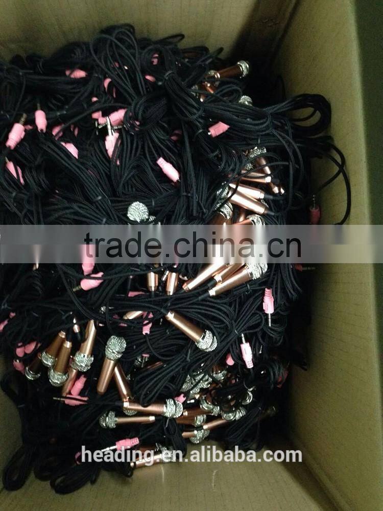 Factory wholesale handheld cell phone mini microphone for iphone and android phone