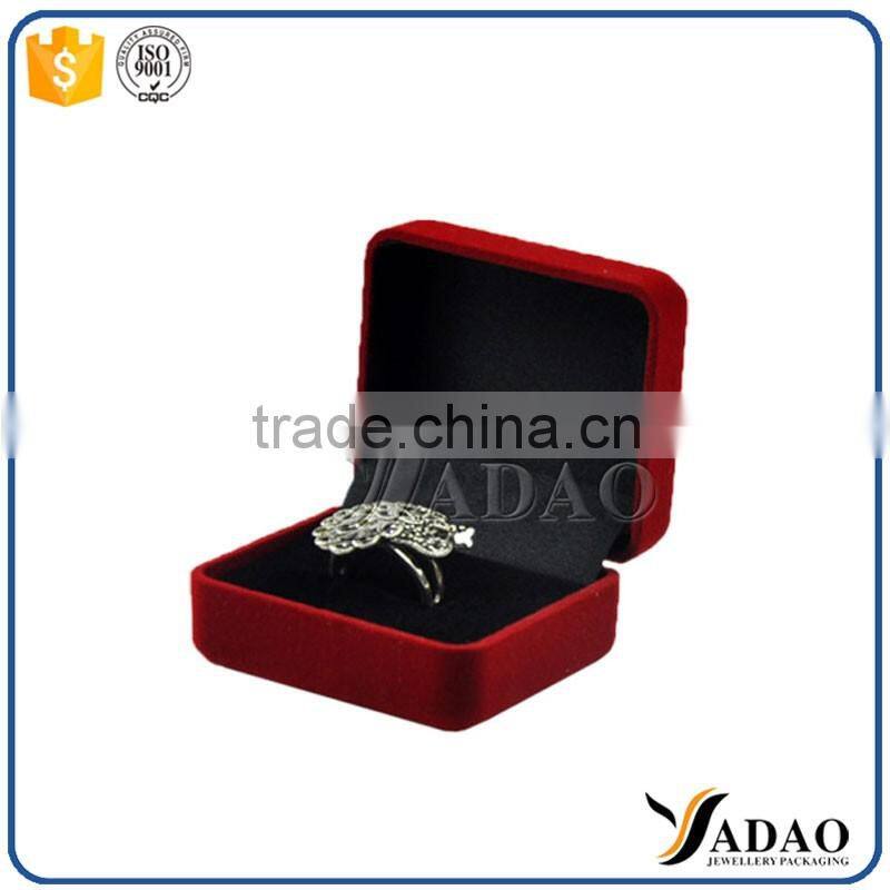 small velvet ring boxes red color velvet box for ring packaging