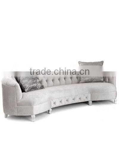 Velvet fabric living room furniture handcrafted tufted sofa chesterfield sofa