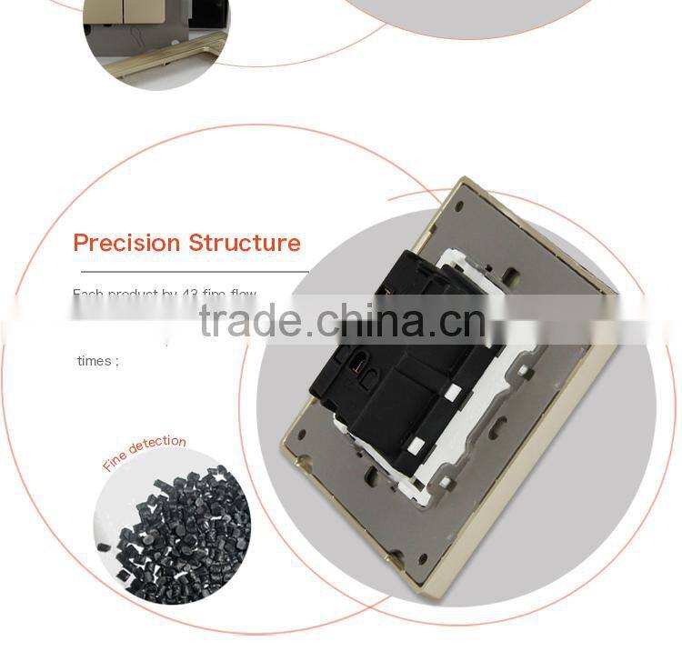 woven gold finish one gang one/two way wall switch arbitrary point switch