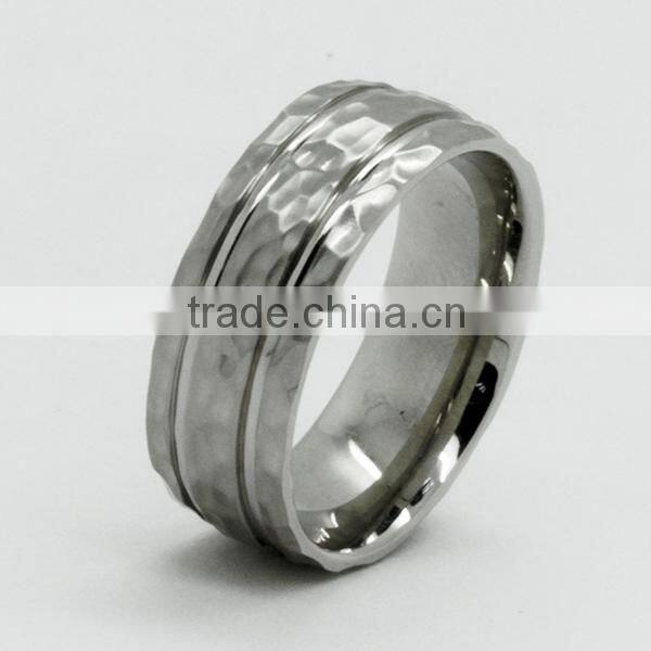 hammered gold plated wedding band