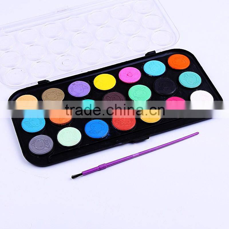 Detail Watercolor Cake Set, 21 Colors Aquarelle Fine Solid Water Color Paints Travel Kit Watercolour Paint Set for Kids Christma