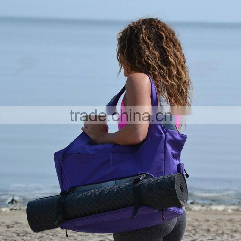 Customized Yoga Mat Tote Bag with Bottle Pocket Carrier Pilates Mat Bag(YX-Z161)