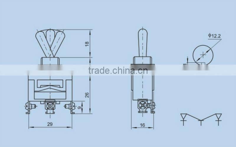 screw terminal on-off toggle switch