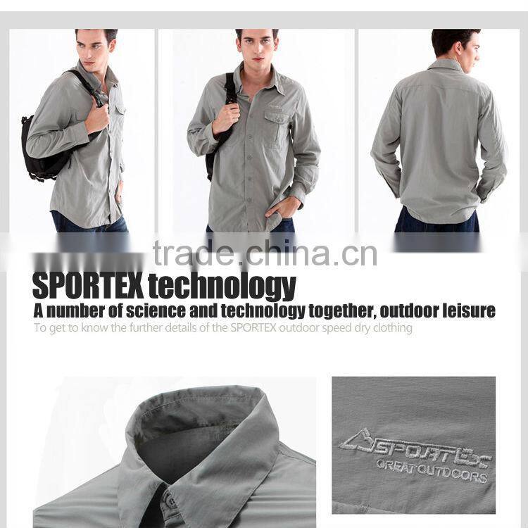 2014 latest men quick dry man shirt hiking bivouac apparel quick dry light weight trekking wholesale fitness clothing