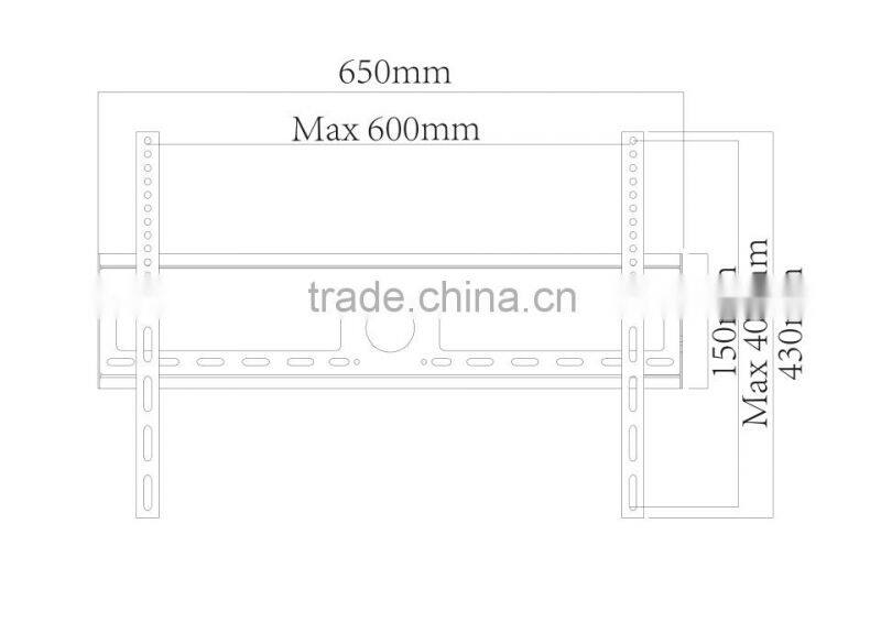 Vertically adjustable tv mount for 32"-70", led tv wall mount bracket