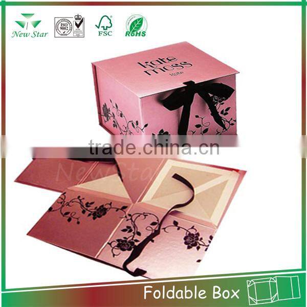CMYK color printing paper foldable box,foldable box wholesale