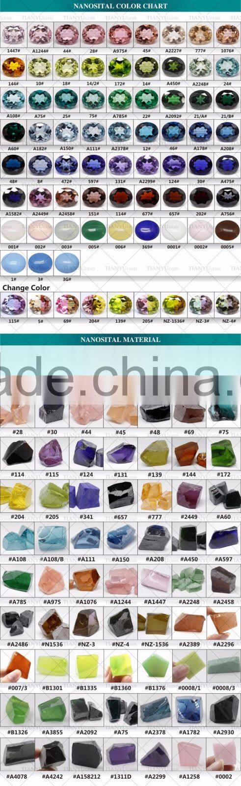 Wholesale Russia Nanosital #A597 color sapphire rectangle cut for jewelry marking