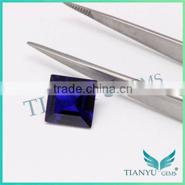 10x10mm 113# burma blue square step cut spinel loose stone