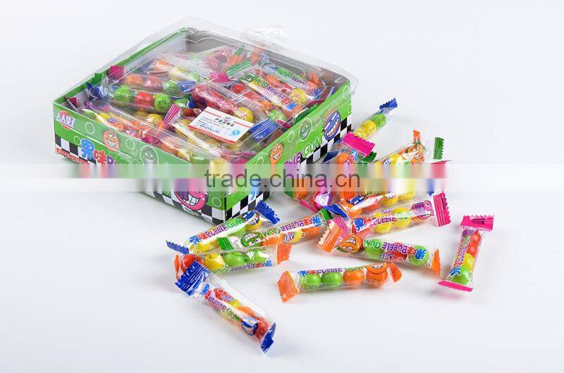 Roll shaped xylitol stick bubble gum