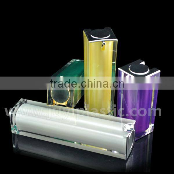 New style high quality round cosmetic airless pump bottle acrylic bottle for personal care