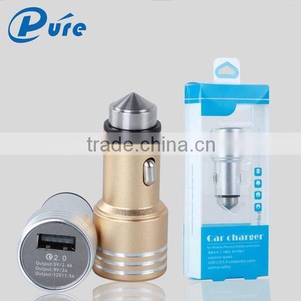 Wholesale 2.1A Car Charger Safe Hammer Car Charger Colorful Charger