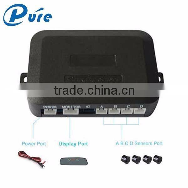 High quality led display rear view mirror car parking sensor system with 4 sensors