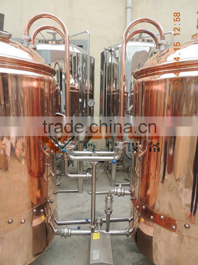 red copper beer brewing equipment with CE&ISO
