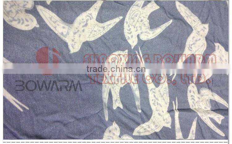 Printed Rayon Spandex Single Jersey Fabric