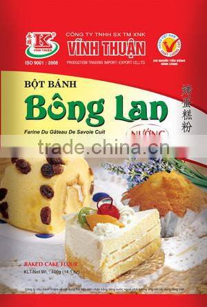 Baked cake flour for bakery and family house.