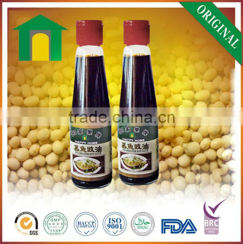 NON-GMO steamed fish soy sauce with glass bottle 510g