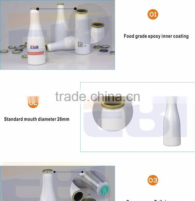 Aluminum 330ml beer bottle costume with beautiful logo