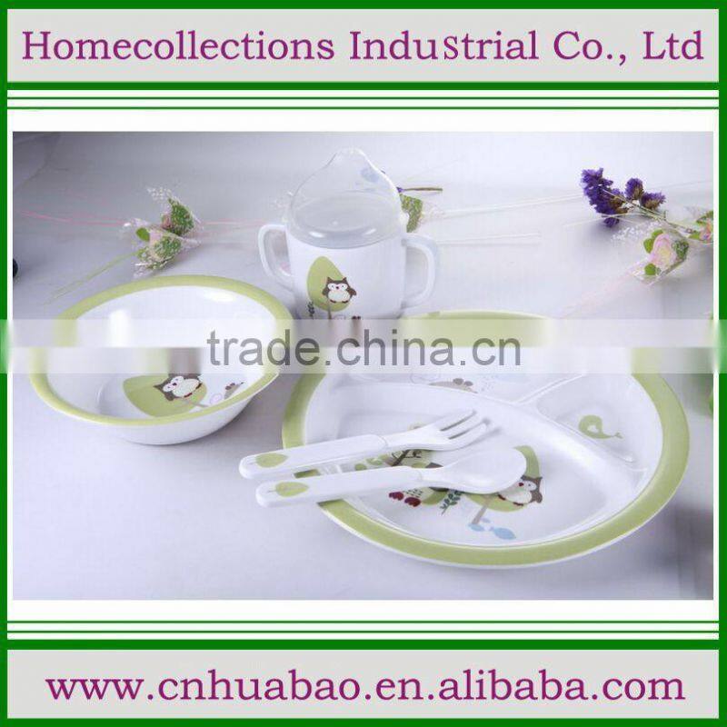 2016 custom-made melamine baby cutlery set, baby bloomer sets