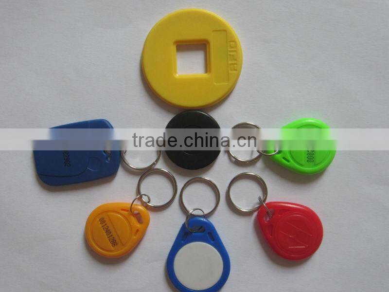 wholsale hot selling plastic cheap rfid keyfob tag/key tag waterproof