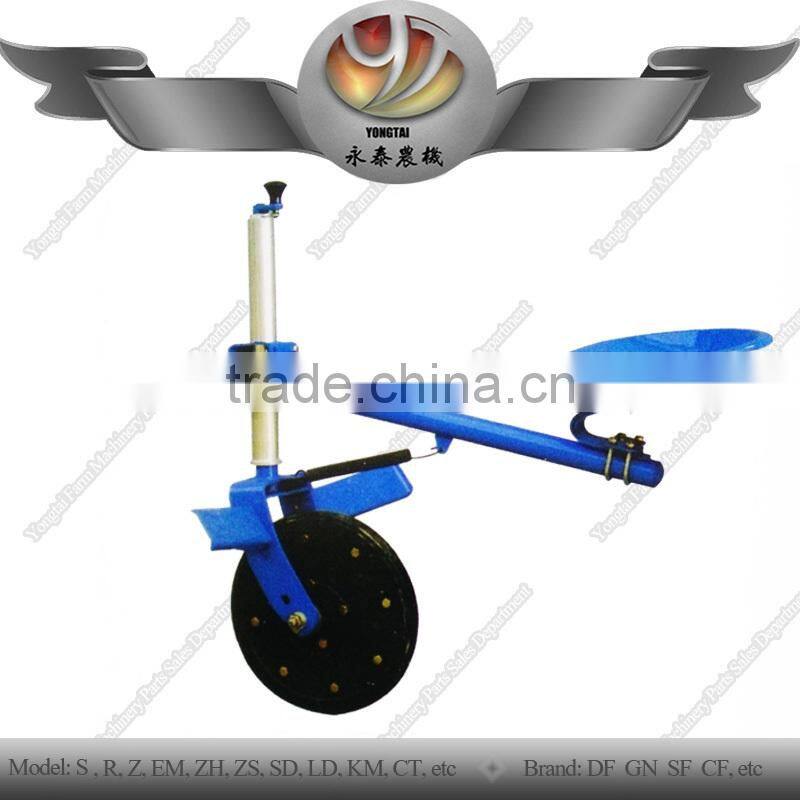 Walking tractor rubber tail wheel assembly