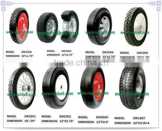 semi-pneumatic rubber wheel13"*3.5"