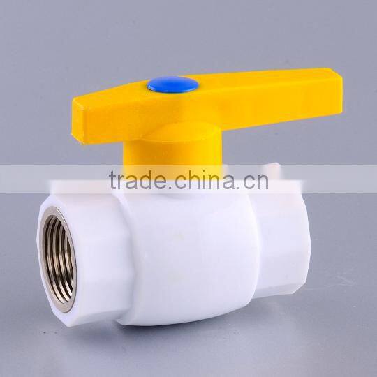 Hot sell china supplier plastic material PPR ball valve with/without steel core