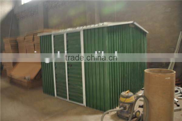 small metal shed as warehouse