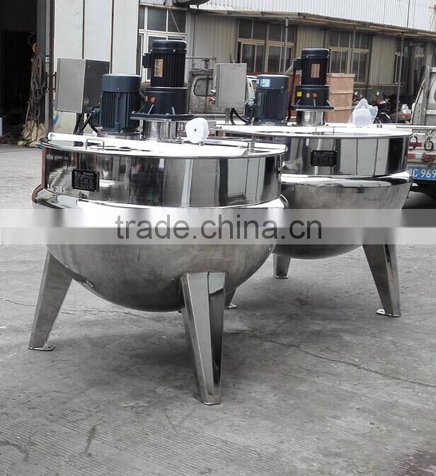 food cooking 100 liter industrial double jacketed electric pot stirrer