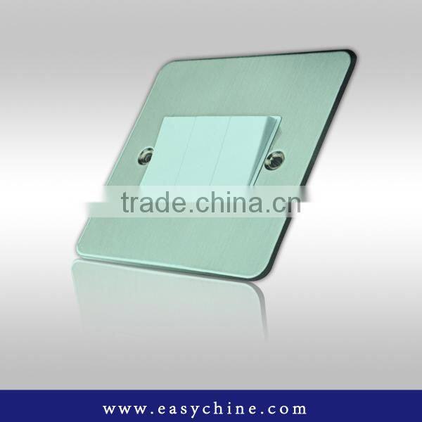 Three Gang Metal Switched Socket