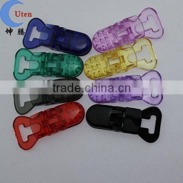 Colorful T Design Plastic Pacifier Clip