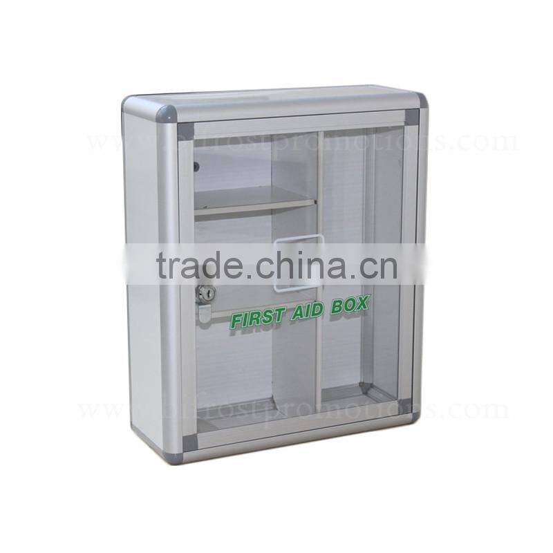 Office Aluminum First Aid Kit Wall Mounted Metal First Aid Box