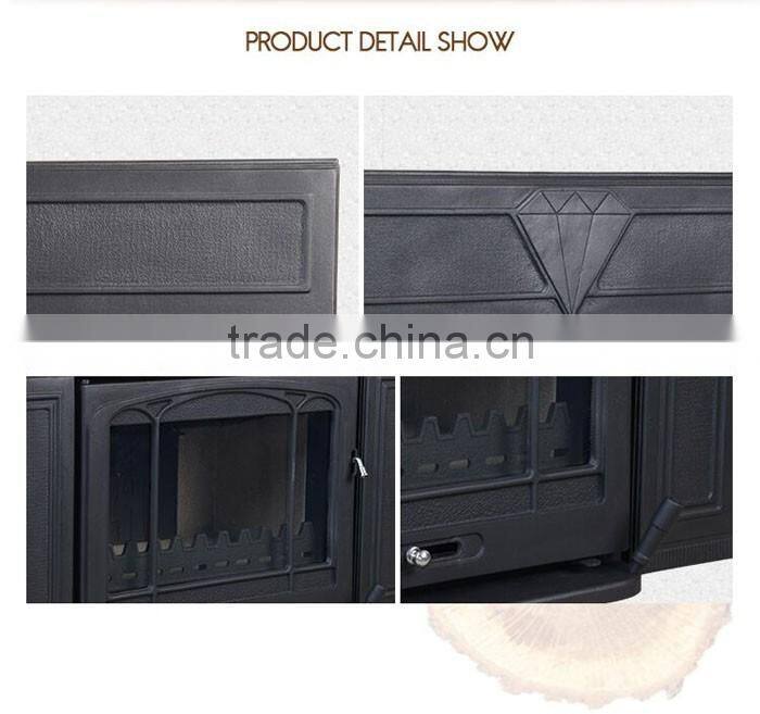 Multi fuel cast iron inset type wood burning fireplace with good appearance