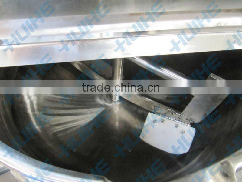 Beef cooking pot / vertical jacketed kettle with mixer