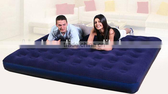 inflatable flocked pvc air mattress bed MAT00010